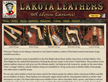 Tablet Screenshot of lakotaleathers.com